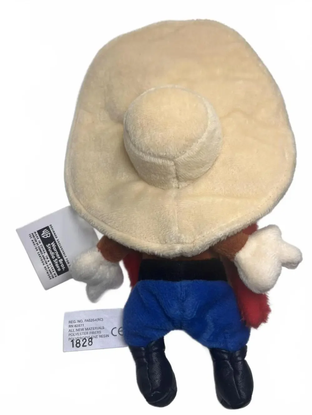 Warner Bros Studio Store Yosemite Sam Bean Bag Plush Looney Tunes Vintage 1998